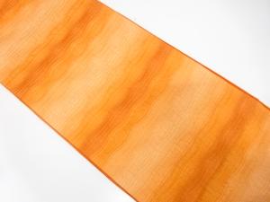 ふくれ織　変わり横段模様織り出し　袋帯